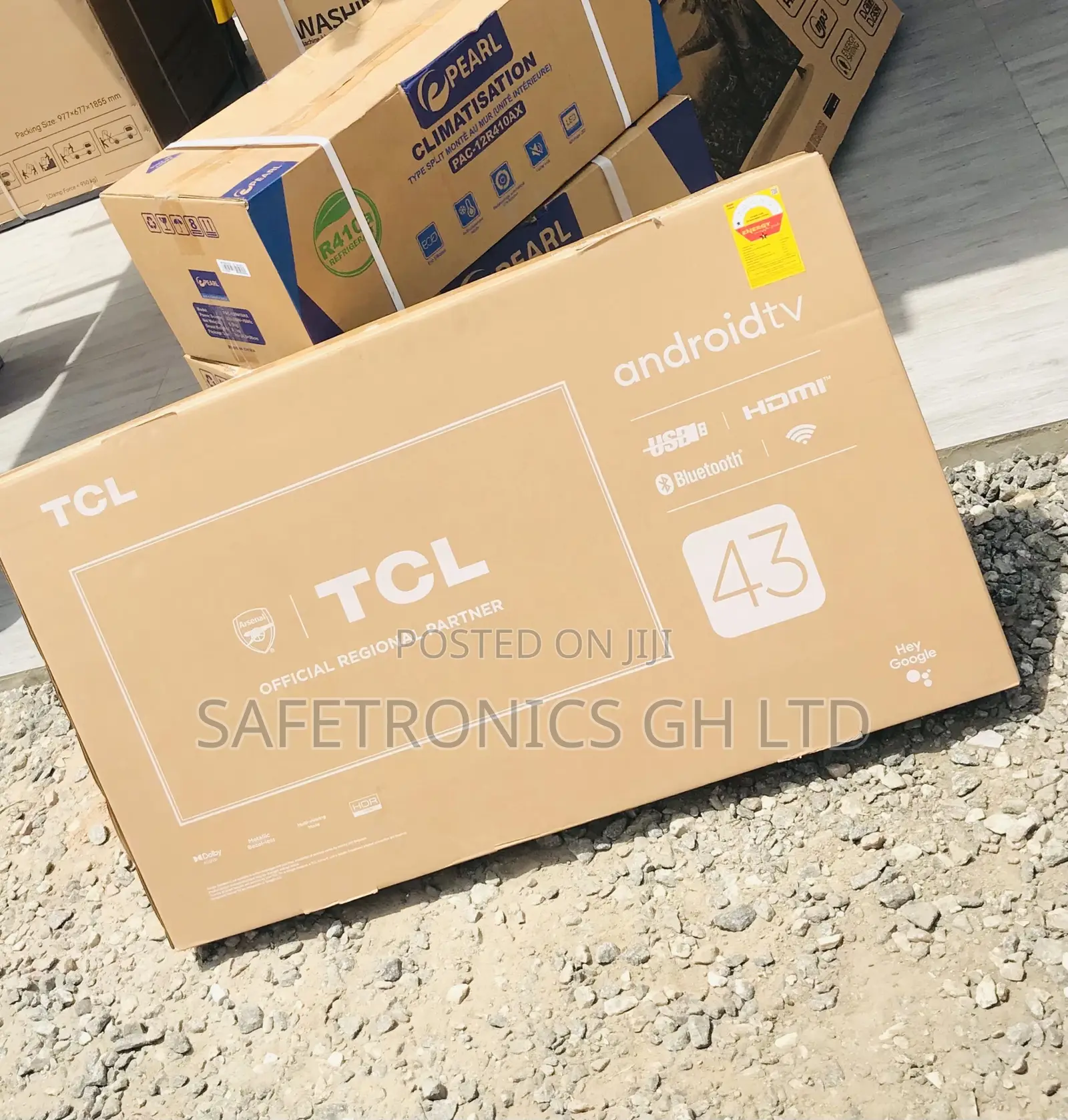 Original New (Black) 43 Inch Smart Led TCL P635 Tv