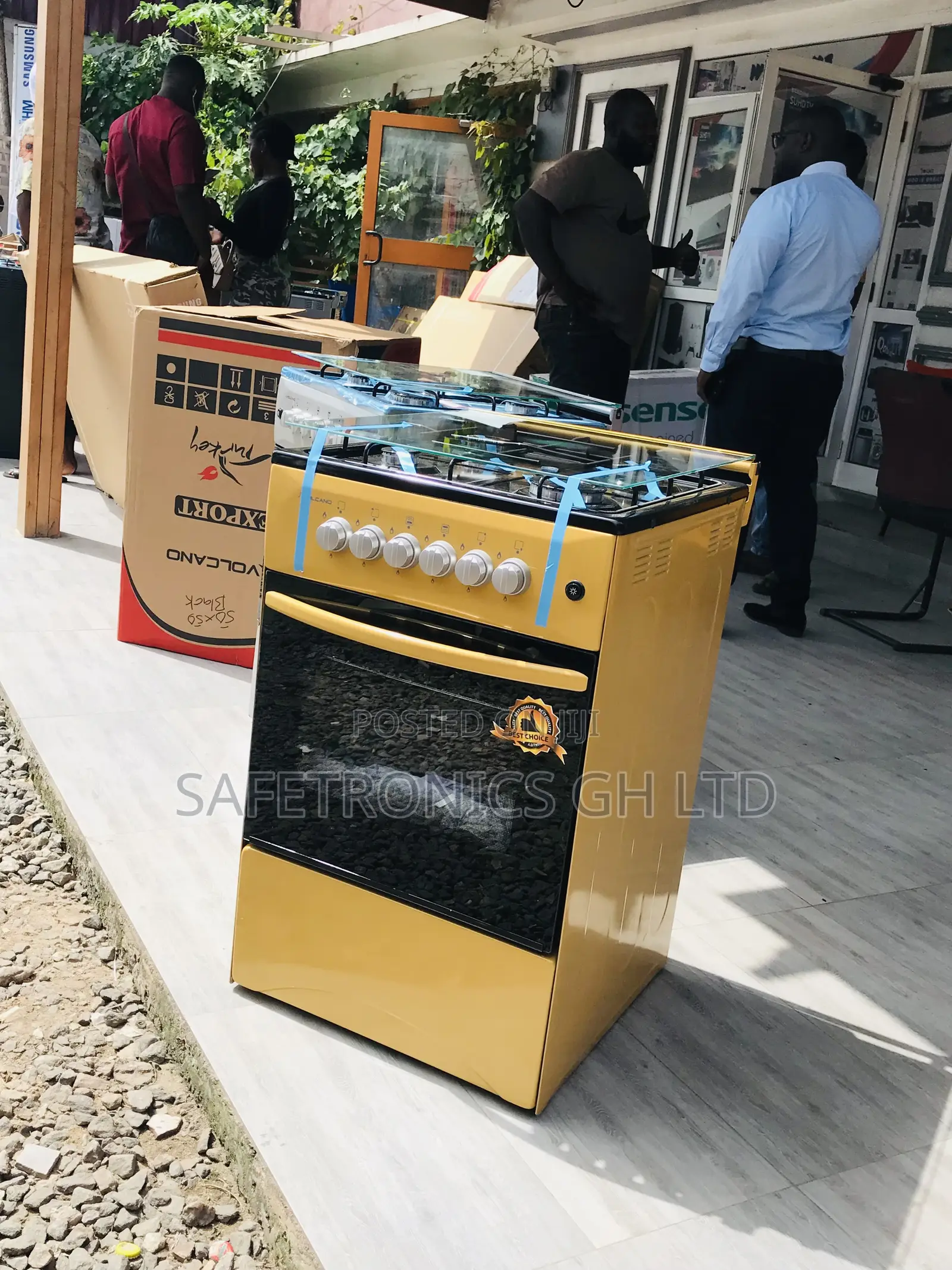Valuable Volcano Oven/Grill 4 Gas Burner 50by50 (Gold)