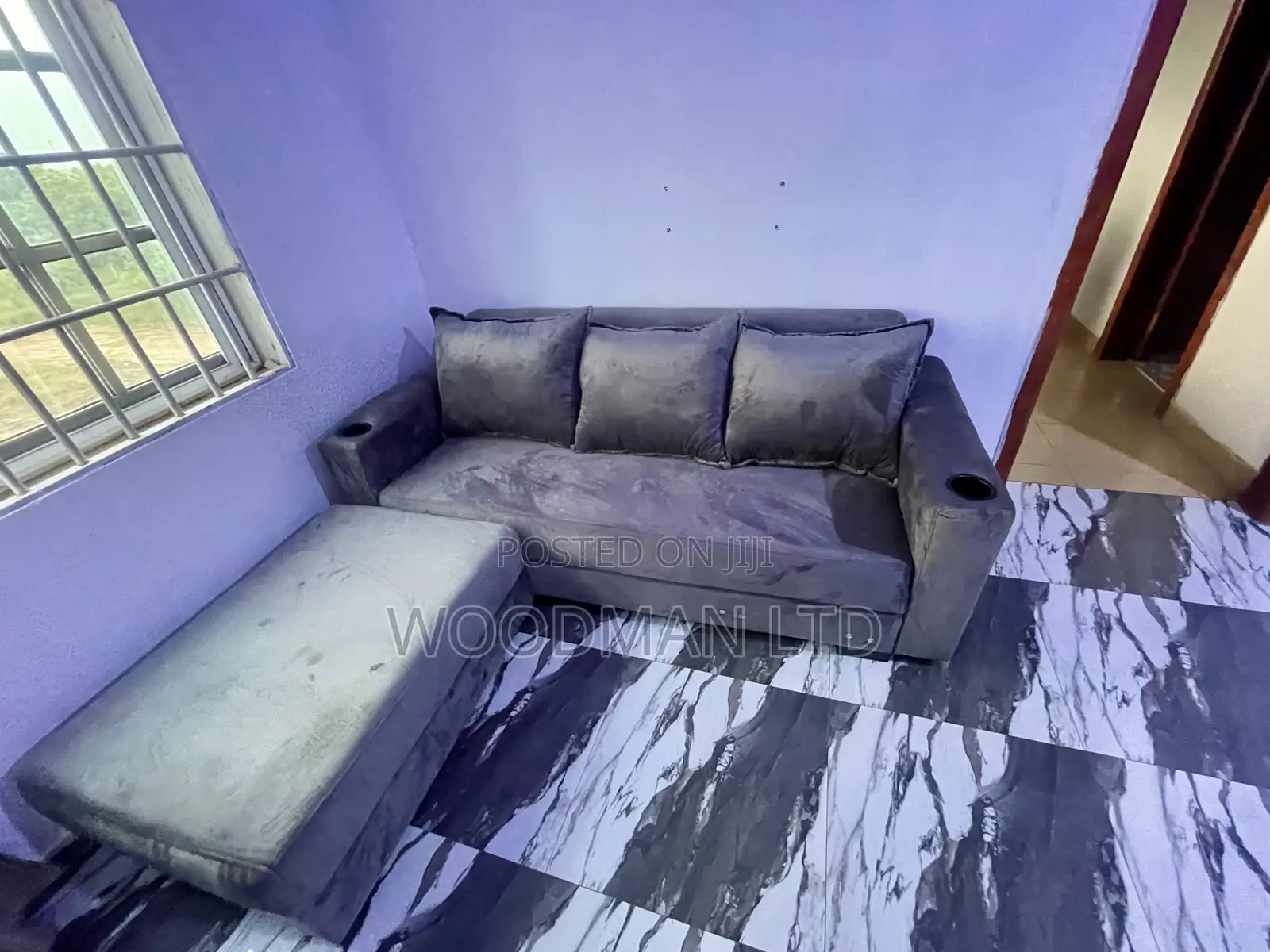 L Shape Velvet / Suede Turkish Sofa