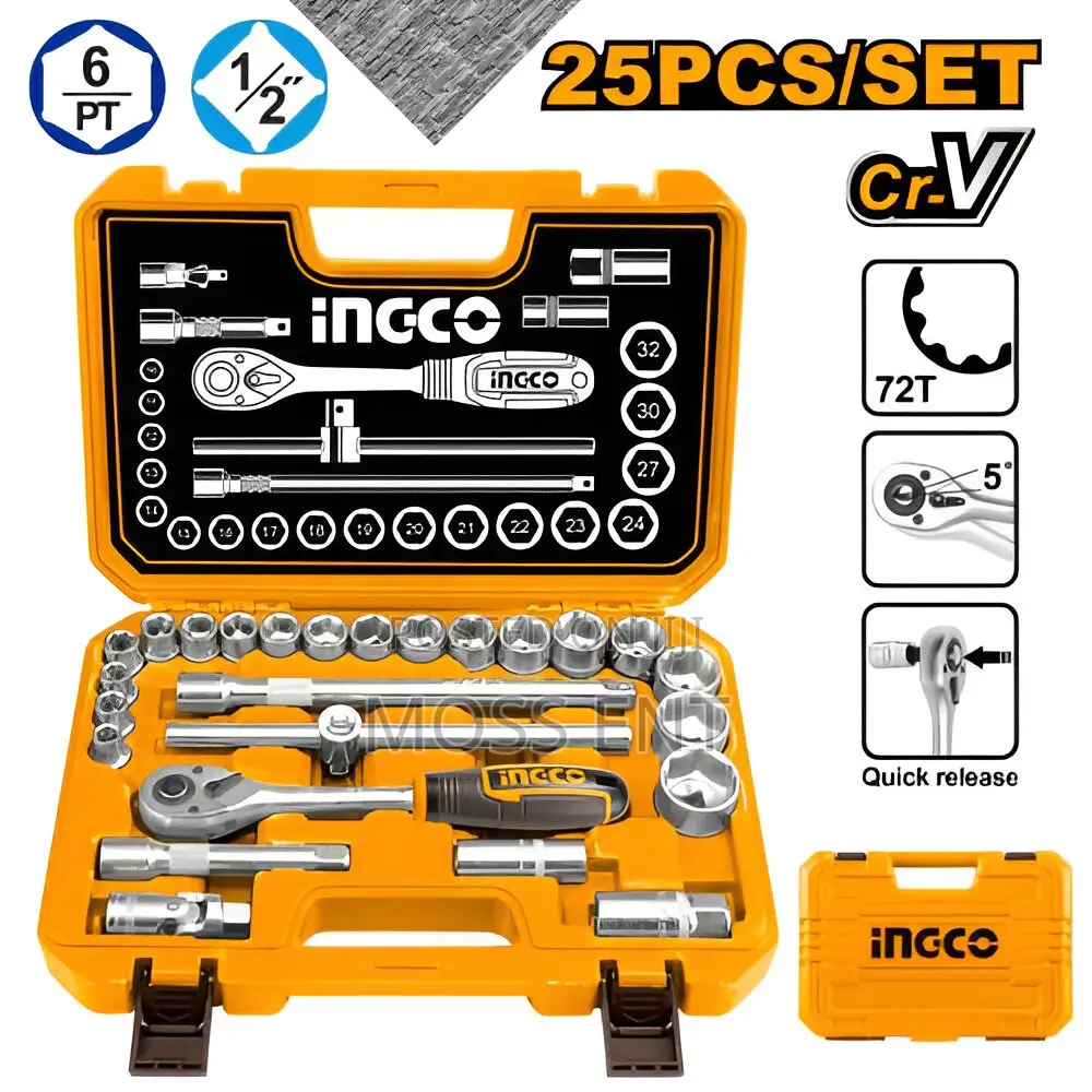 25 PCS 1/2" Socket Set - Hkts12251