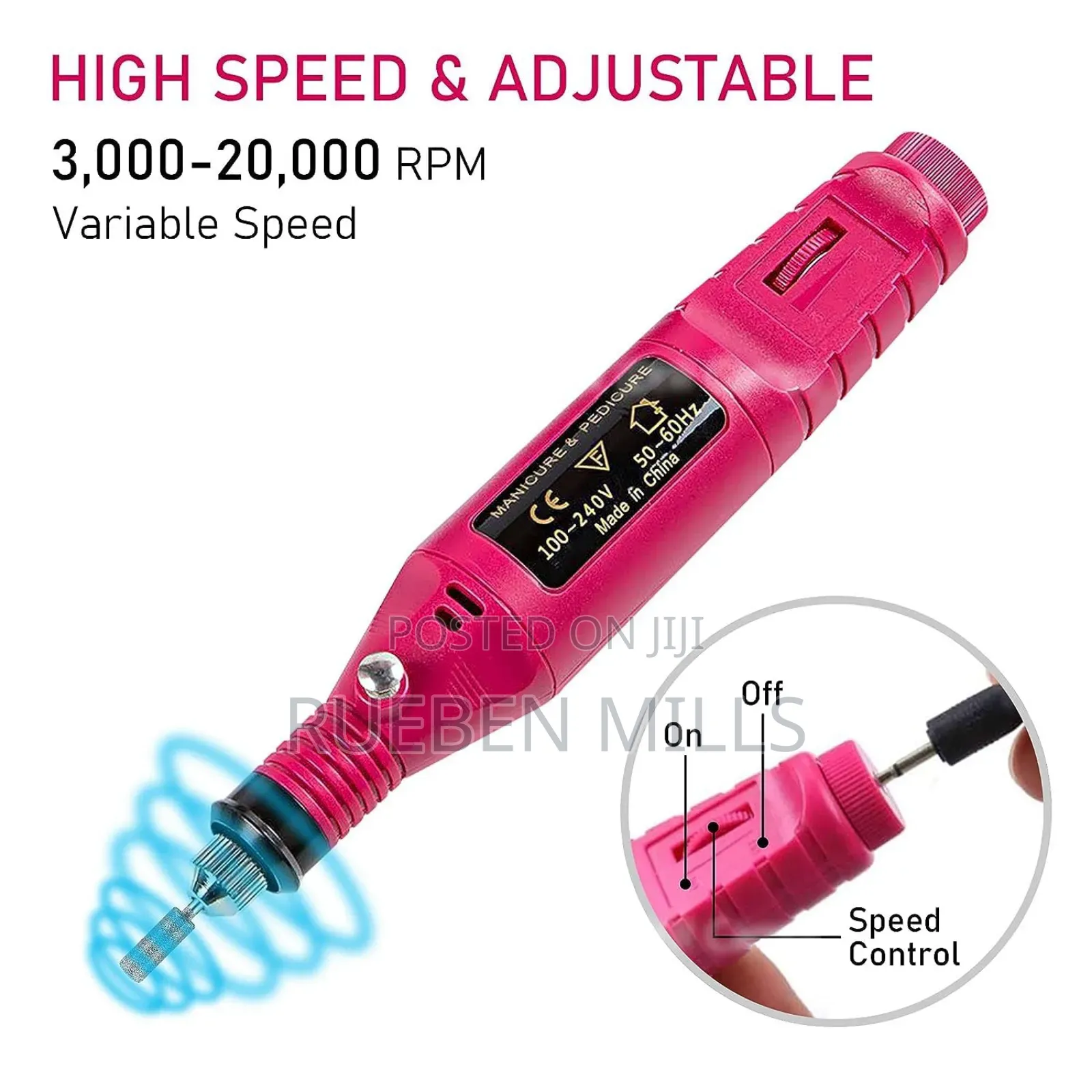 Manicure Pedicure Nail Drill File Pen Set