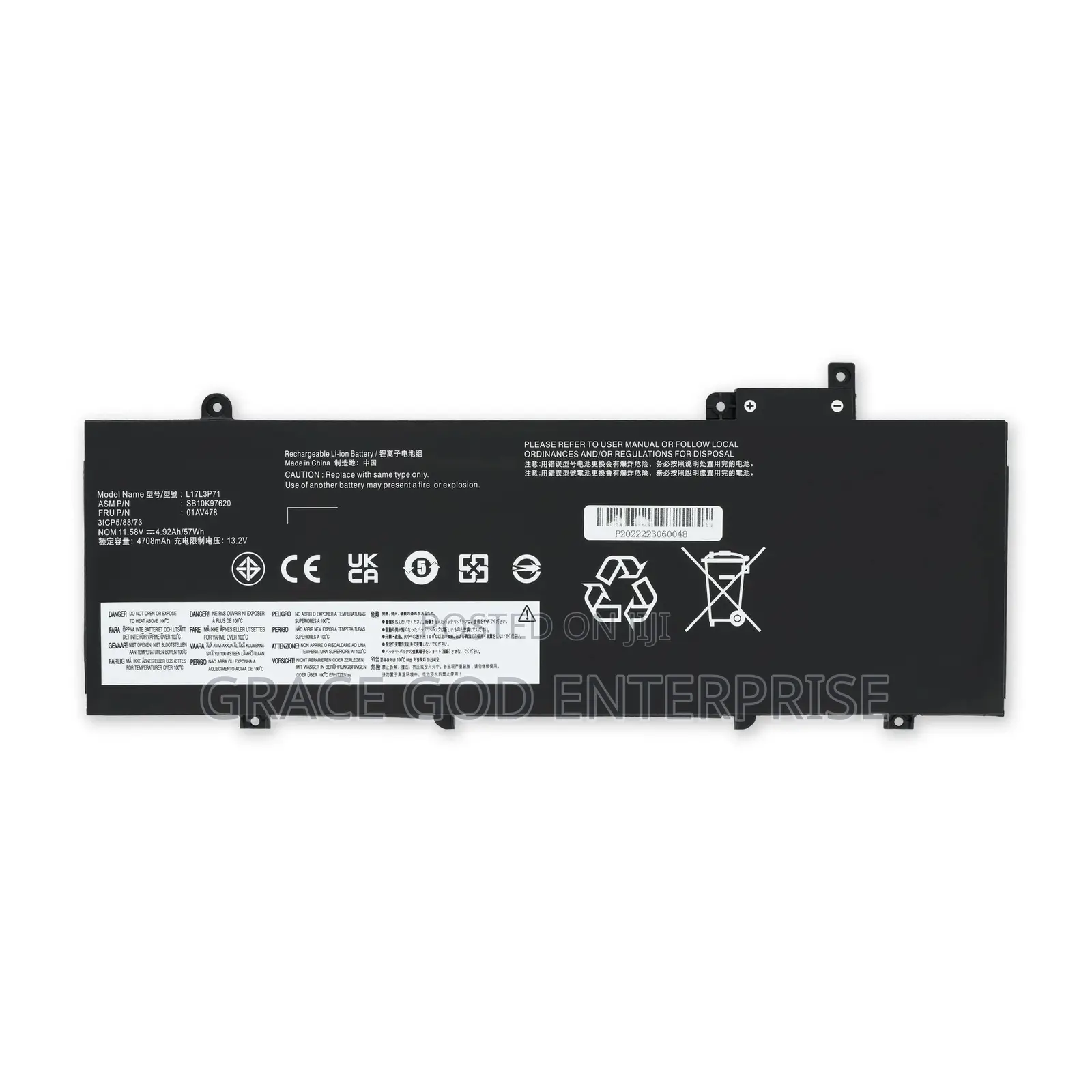 Original Lenovo T480s 01AV478 Laptop Battery