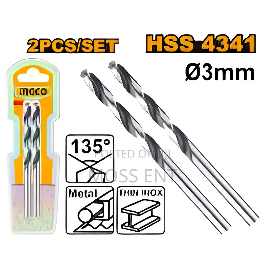 Ingco 4341 HSS Drill Bit 3mm C800 - DBT