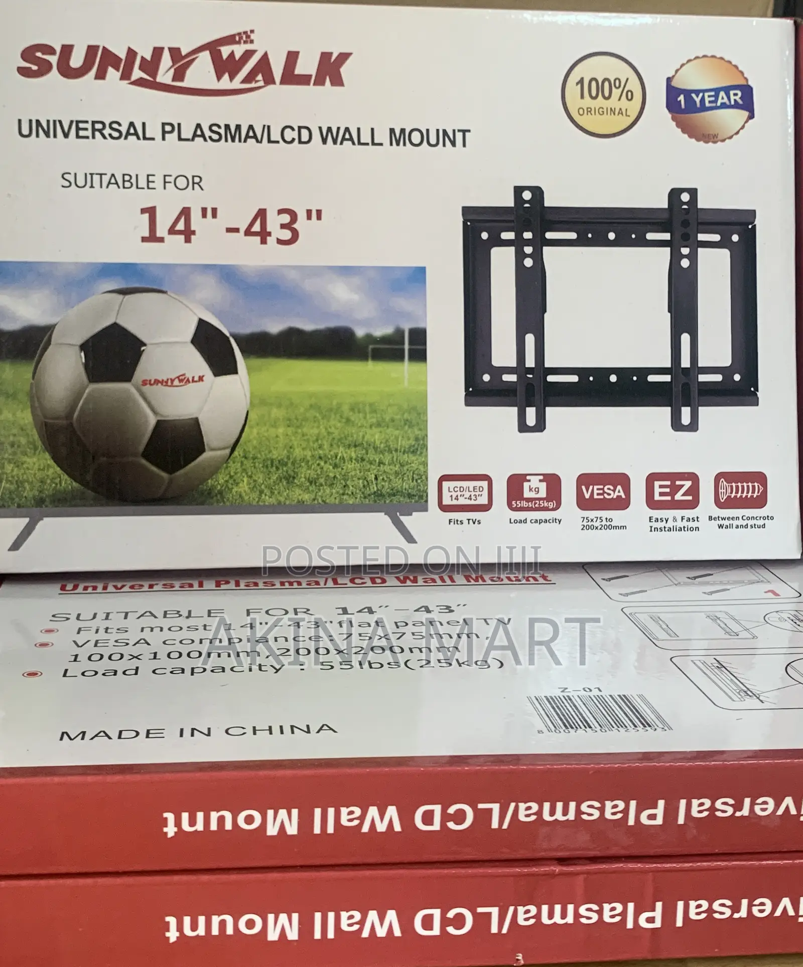 Universal Sunny LCD Tv Wall Mount 14-43 Inches Tv Wall Mount