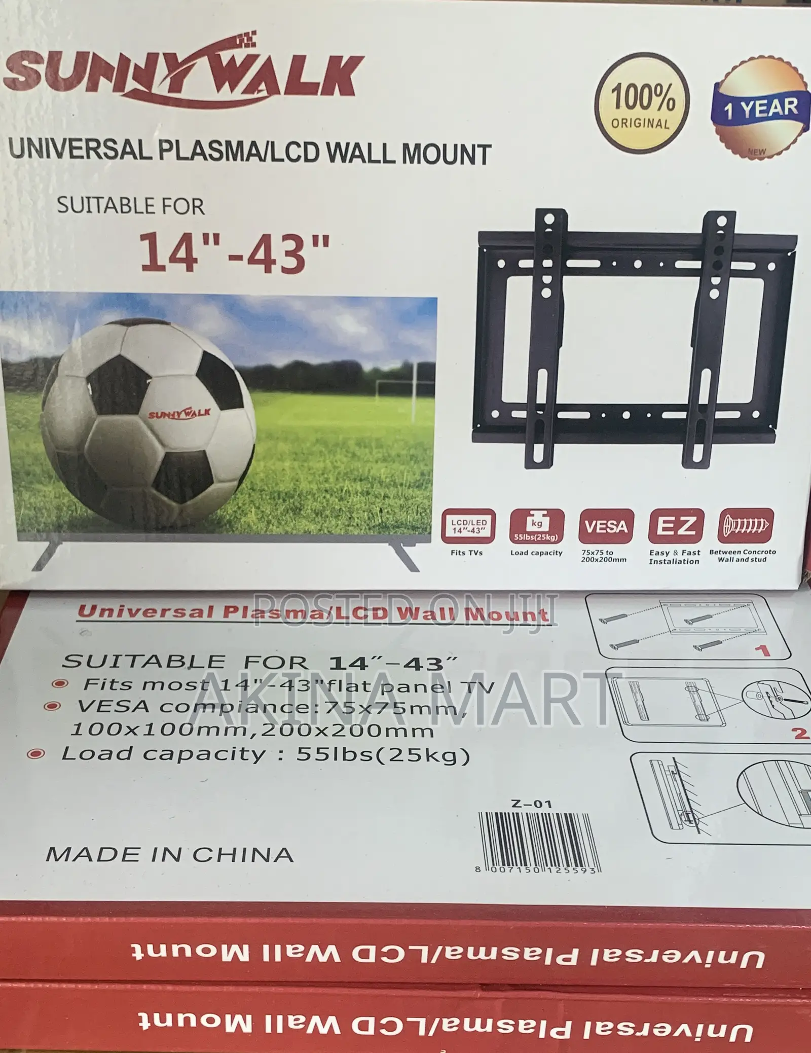 Universal Sunny LCD Tv Wall Mount 14-43 Inches Tv Wall Mount