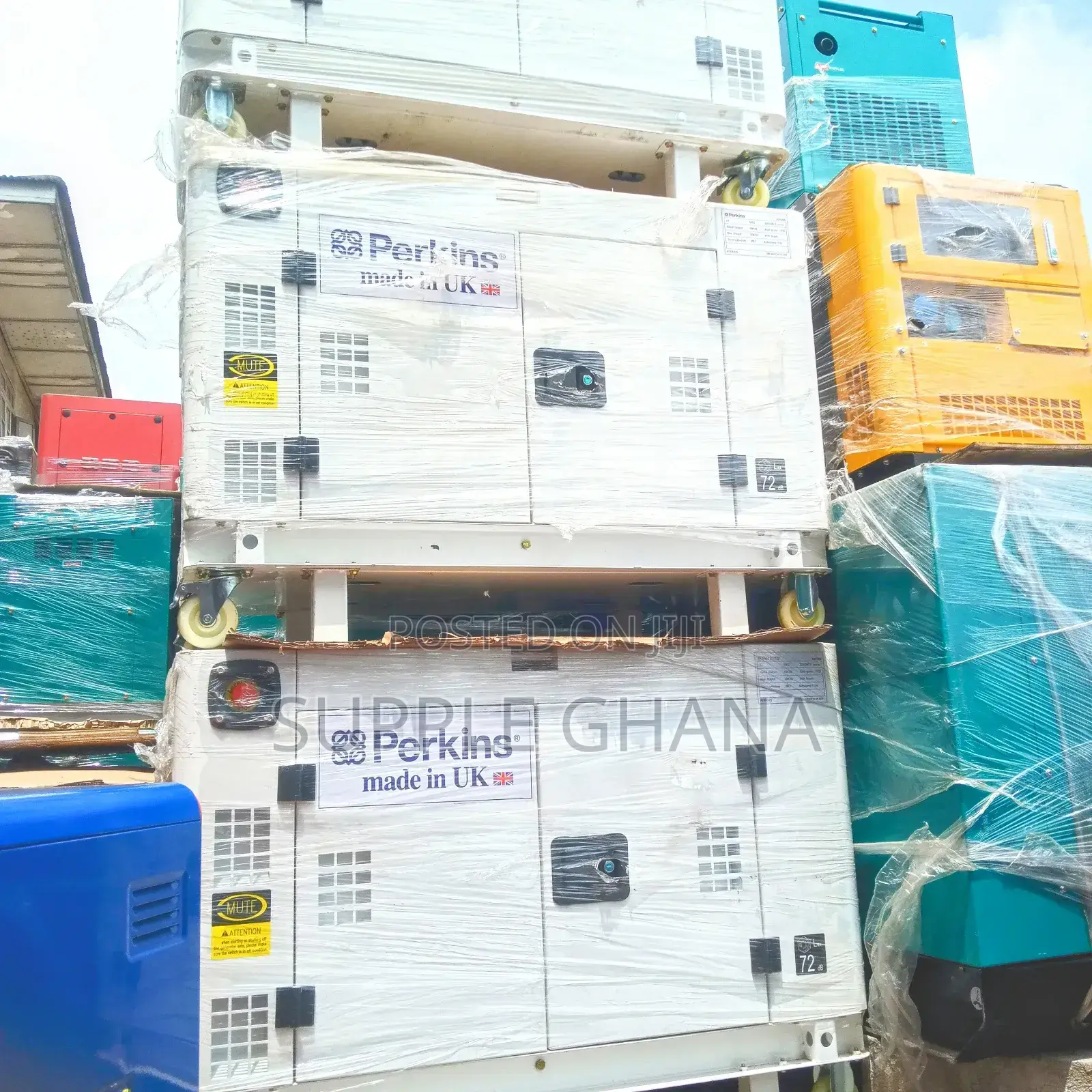 White 20kva Perkins Diesel 22000watt Generator Good Proper