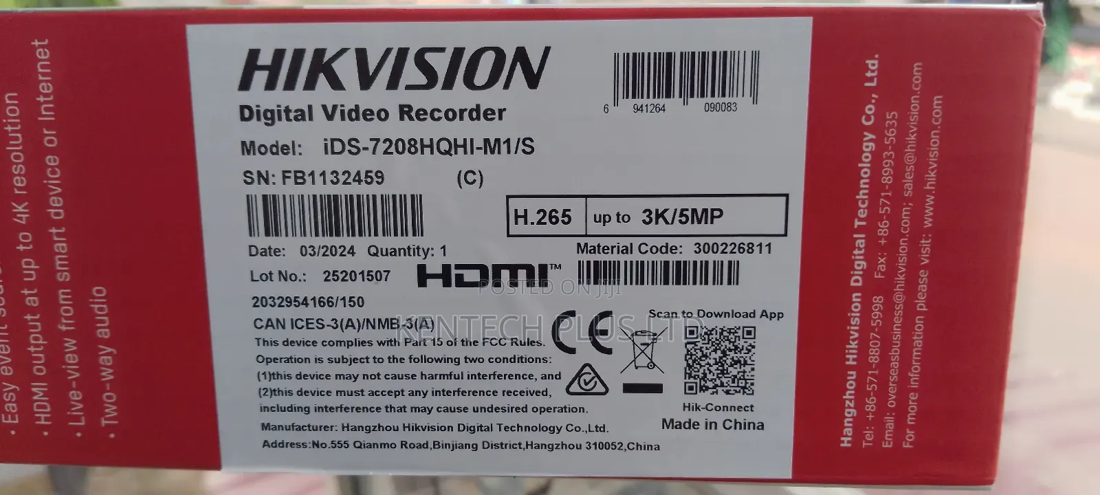8ch Hikvison DVR /5mp