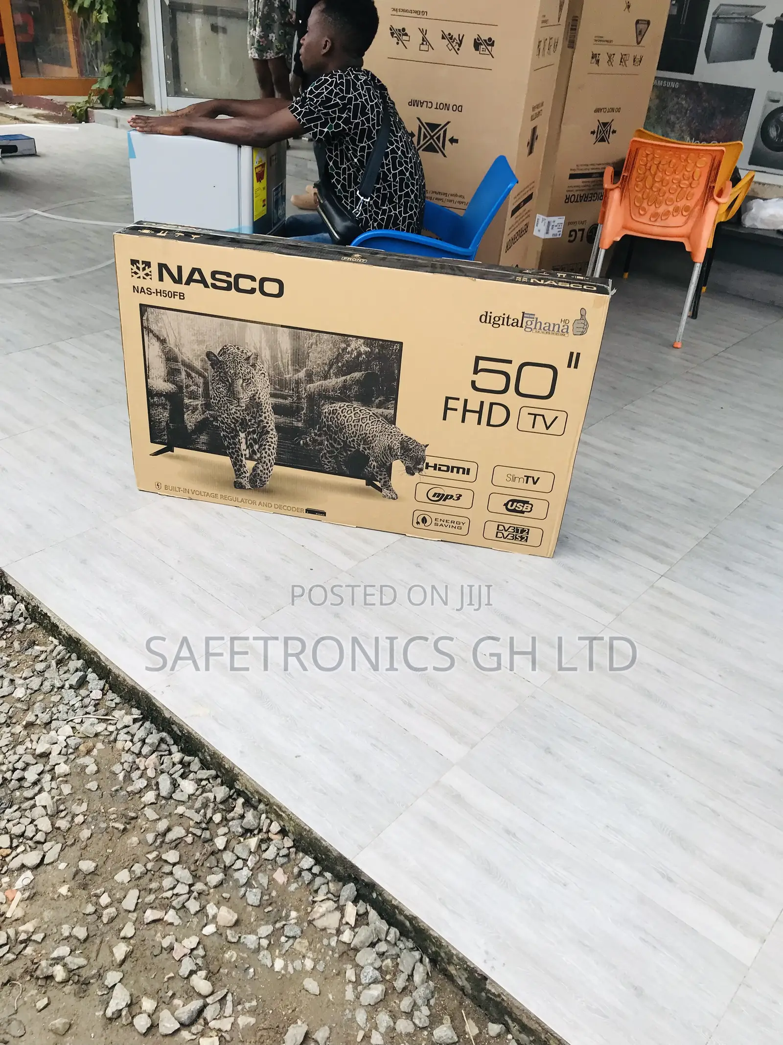 Sealed 50 Inch Digital Satellite Full HD Led Nasco (Black)