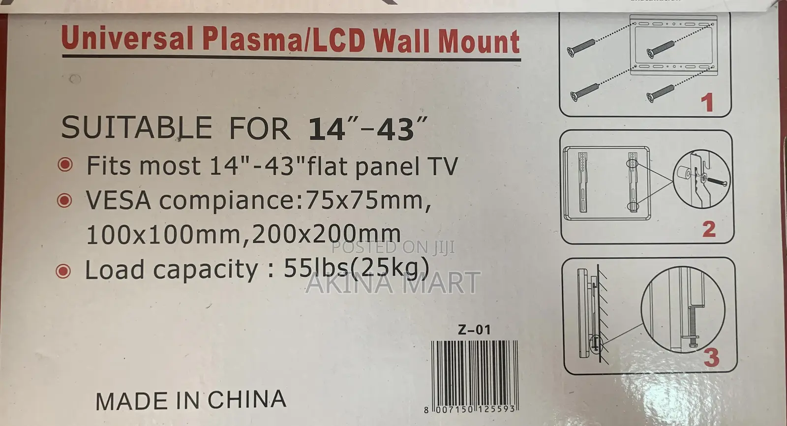 Universal Sunny LCD Tv Wall Mount 14-43 Inches Tv Wall Mount