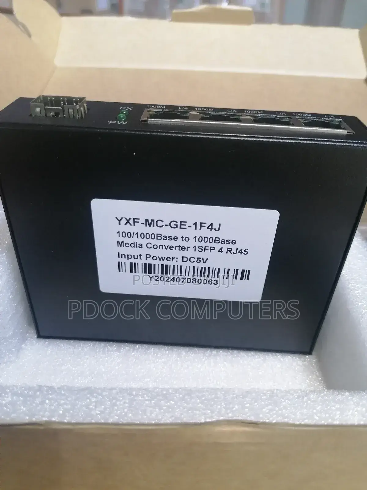 Fiber Ethernet 4PORT Switch Converter With 1SFP