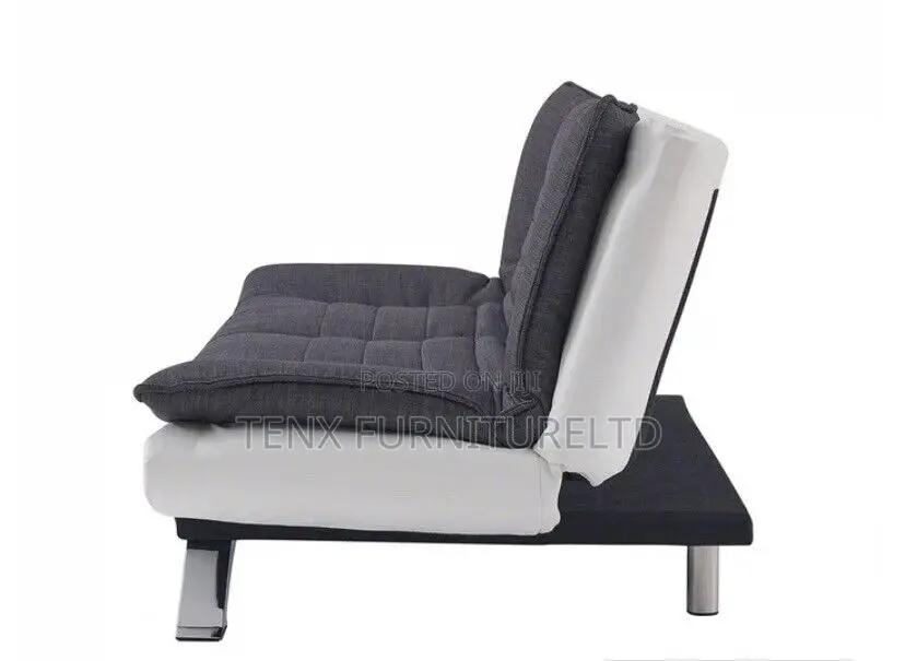 Sofa Bed With Two Cushions/Chrome Legs