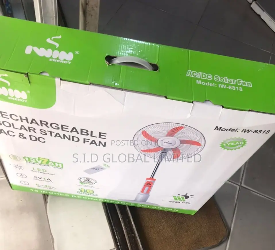 Quality IWIN 18''rechargeable Solar Stand Fan