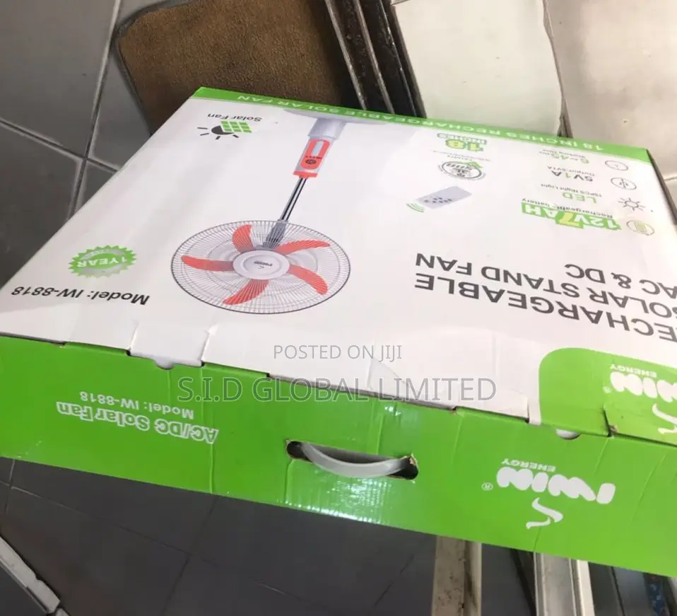 Take Home 18'' IWIN Rechargeable Solar Stand Fan