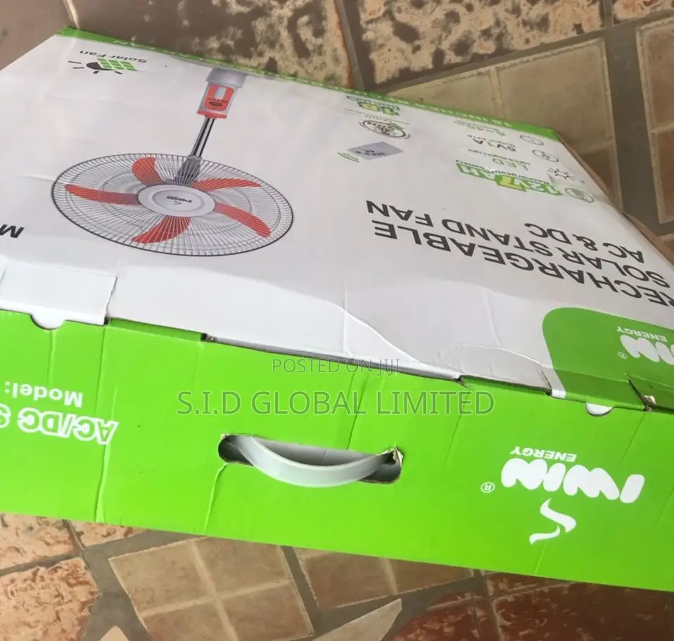 Ultimate 18'' IWIN Rechargeable Solar Stand Fan