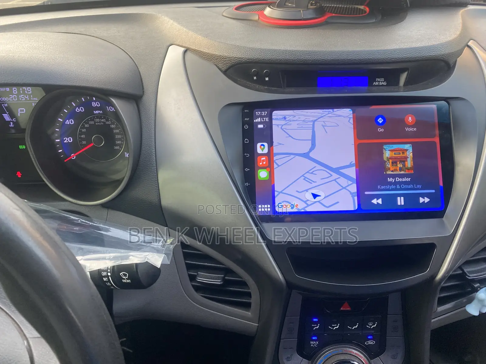 Hyundai Elantra Carplay Android Auto Screen-