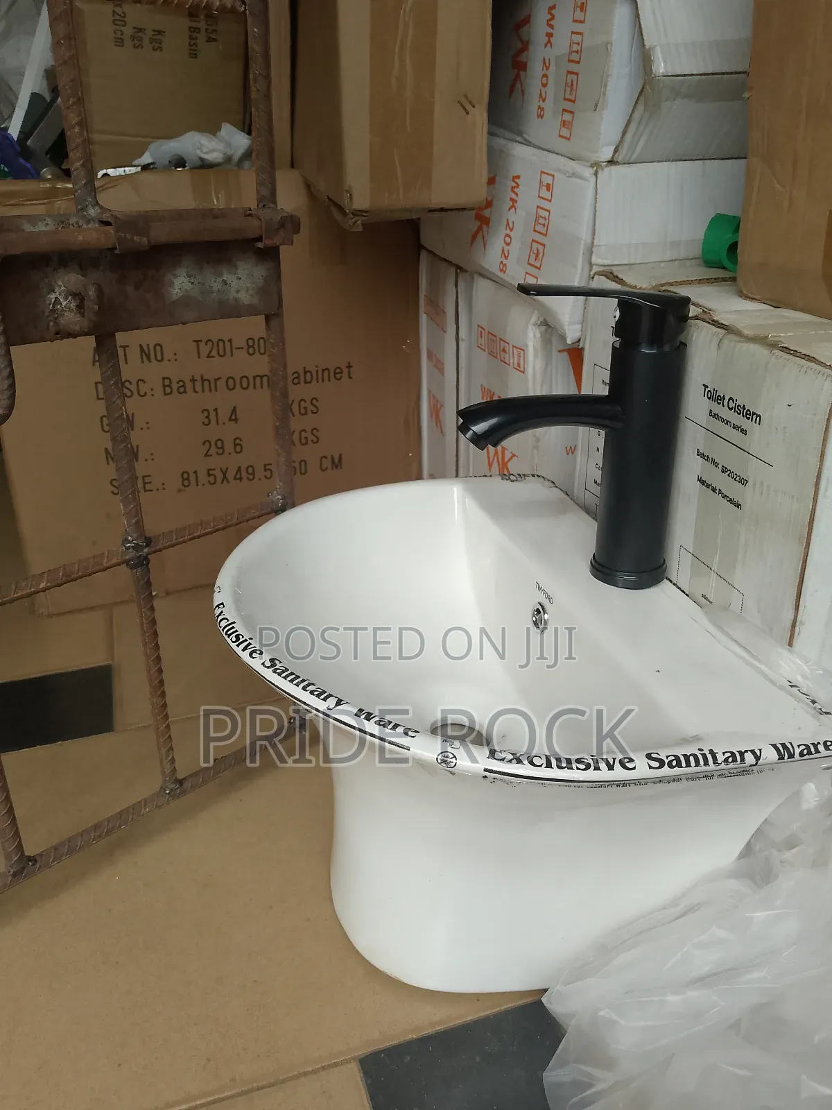 Small Wall Hung Basin With Tap, 16 Cm