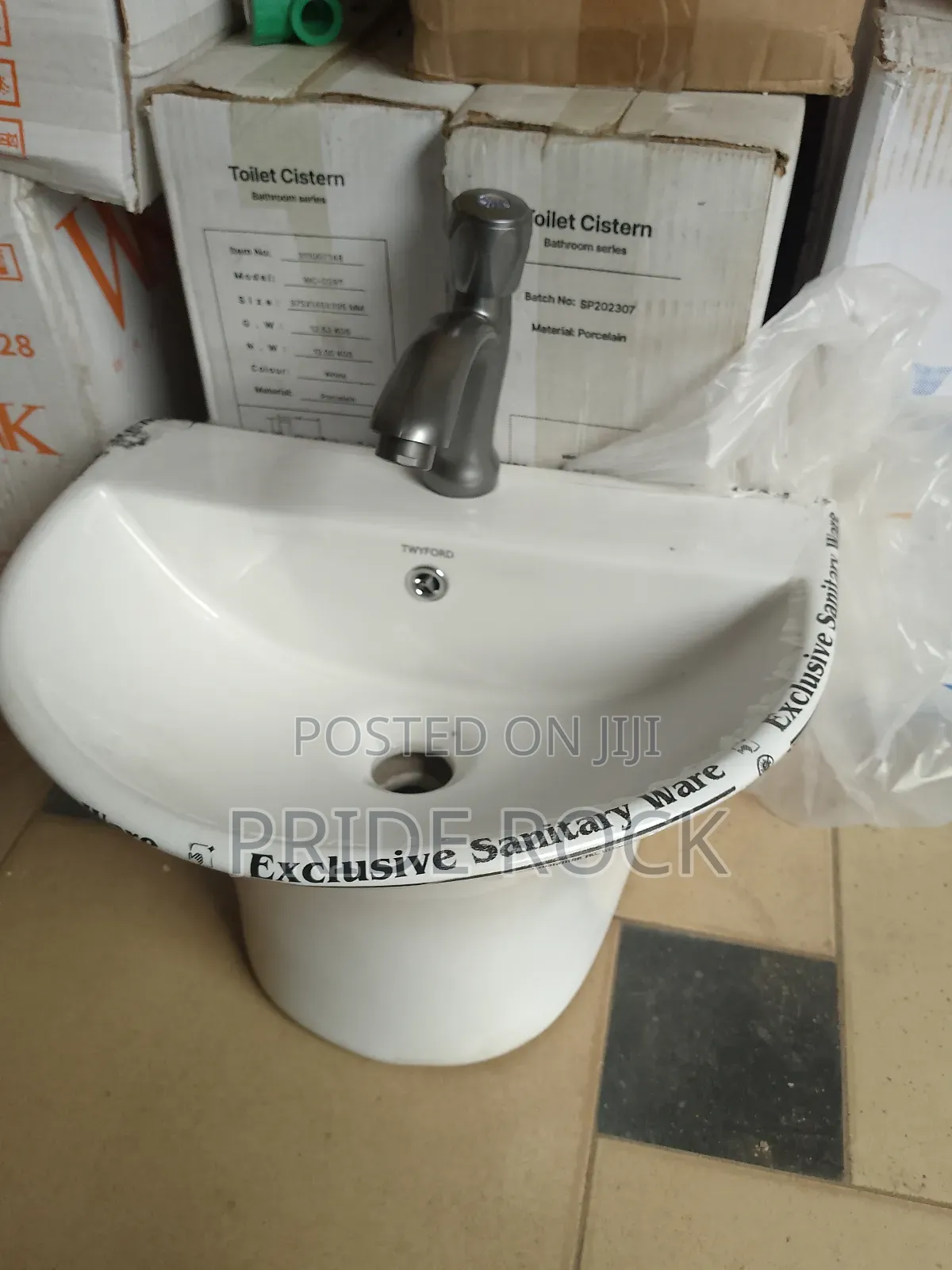 Small Wall Hung Basin With Tap, 16 Cm