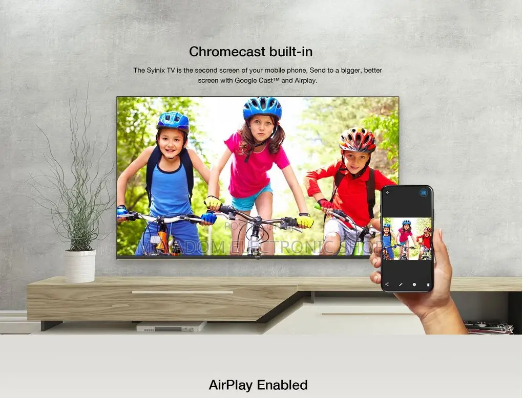 Syinix 55” Smart Android With Premium Uhd4k Dolby Audio