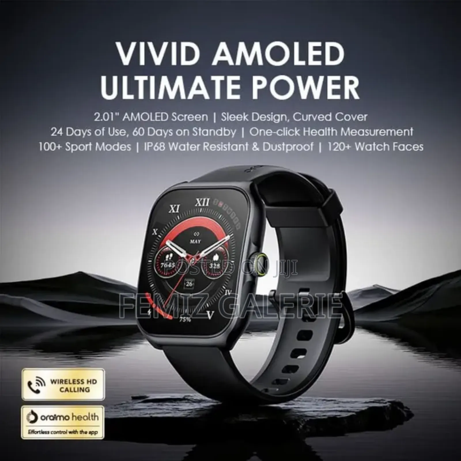 Oraimo Watch Nova Am 2.01" Amoled Screen Curved