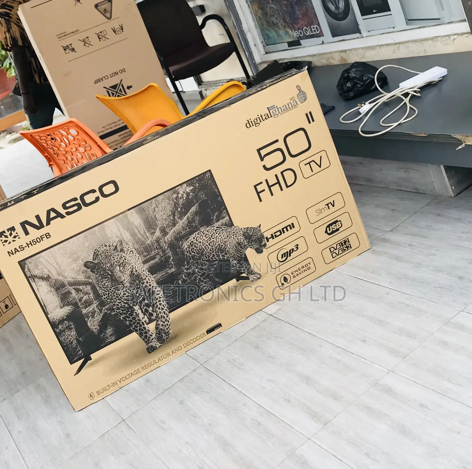 Nasco Digital Black Led 50 Inch Satellite Television