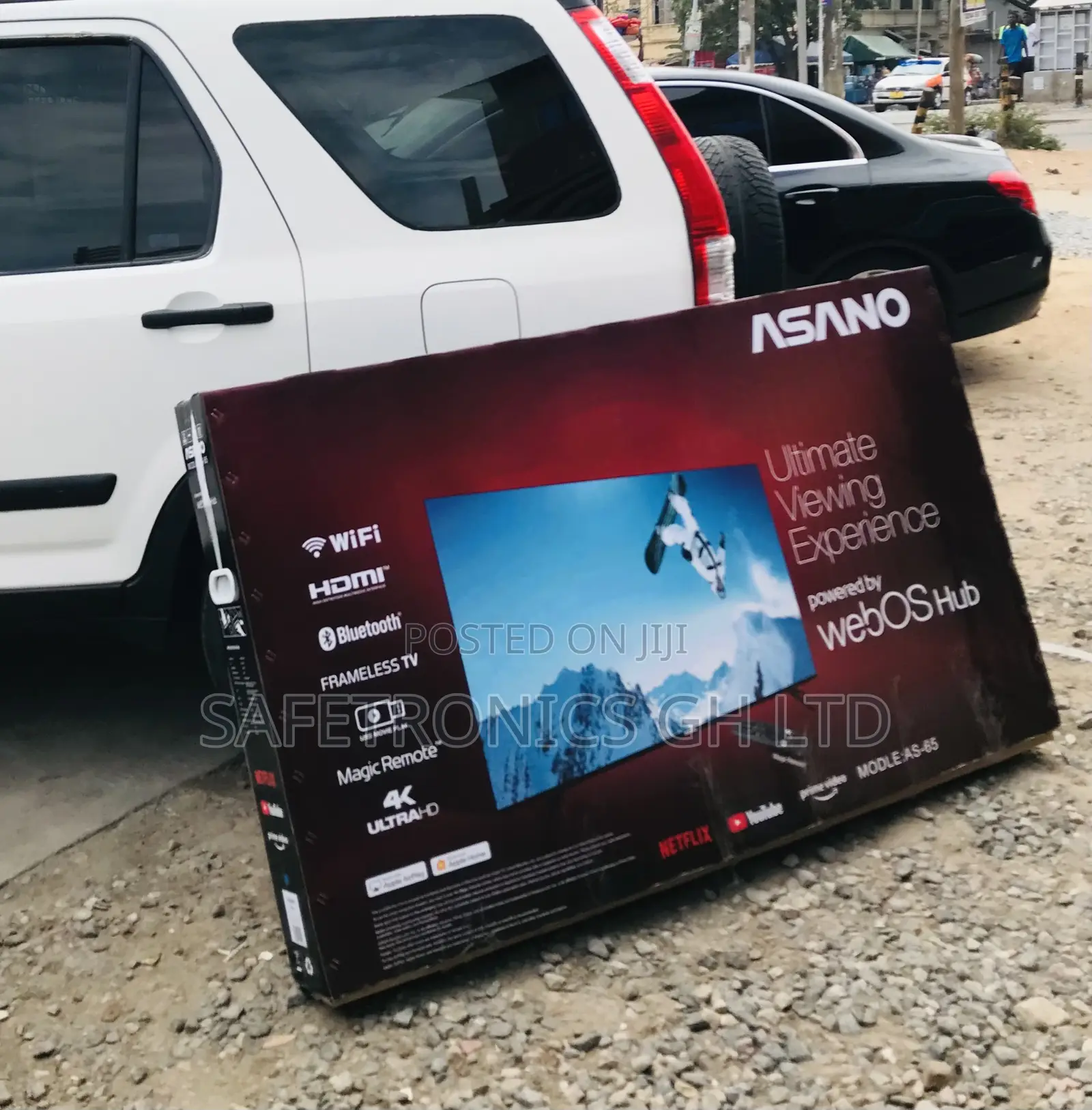 Black Asano Webos 65 Inch Smart Led UHD Tv