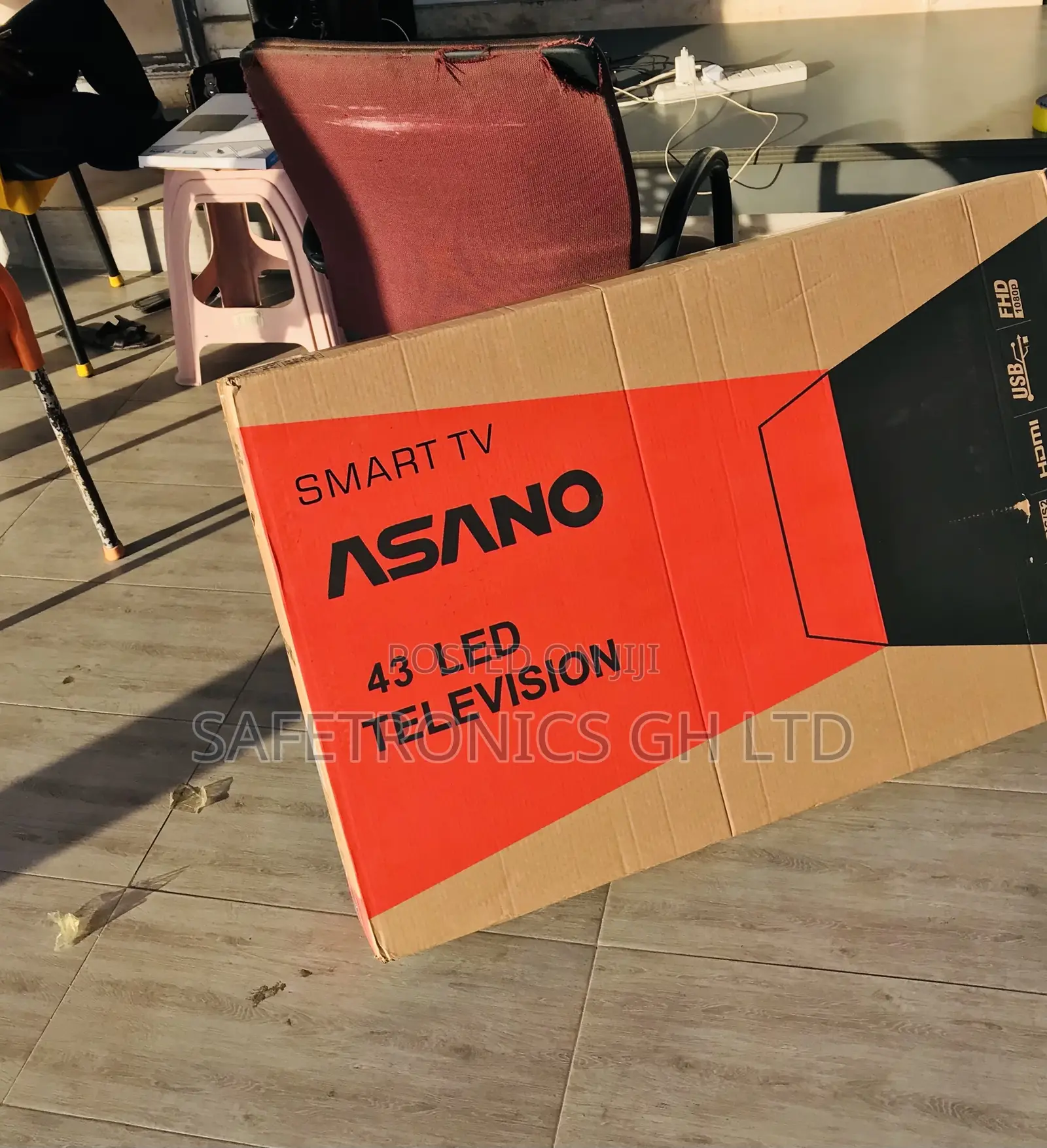 Original Asano 43 Inch Led Smart Black Tv