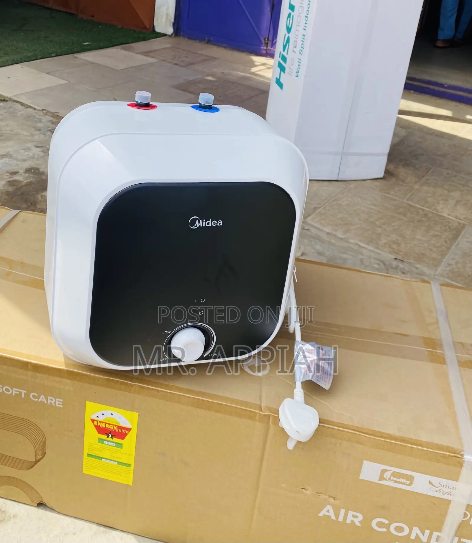 Check Out Midea 15ltrs Electric Water Heater(Black/White).