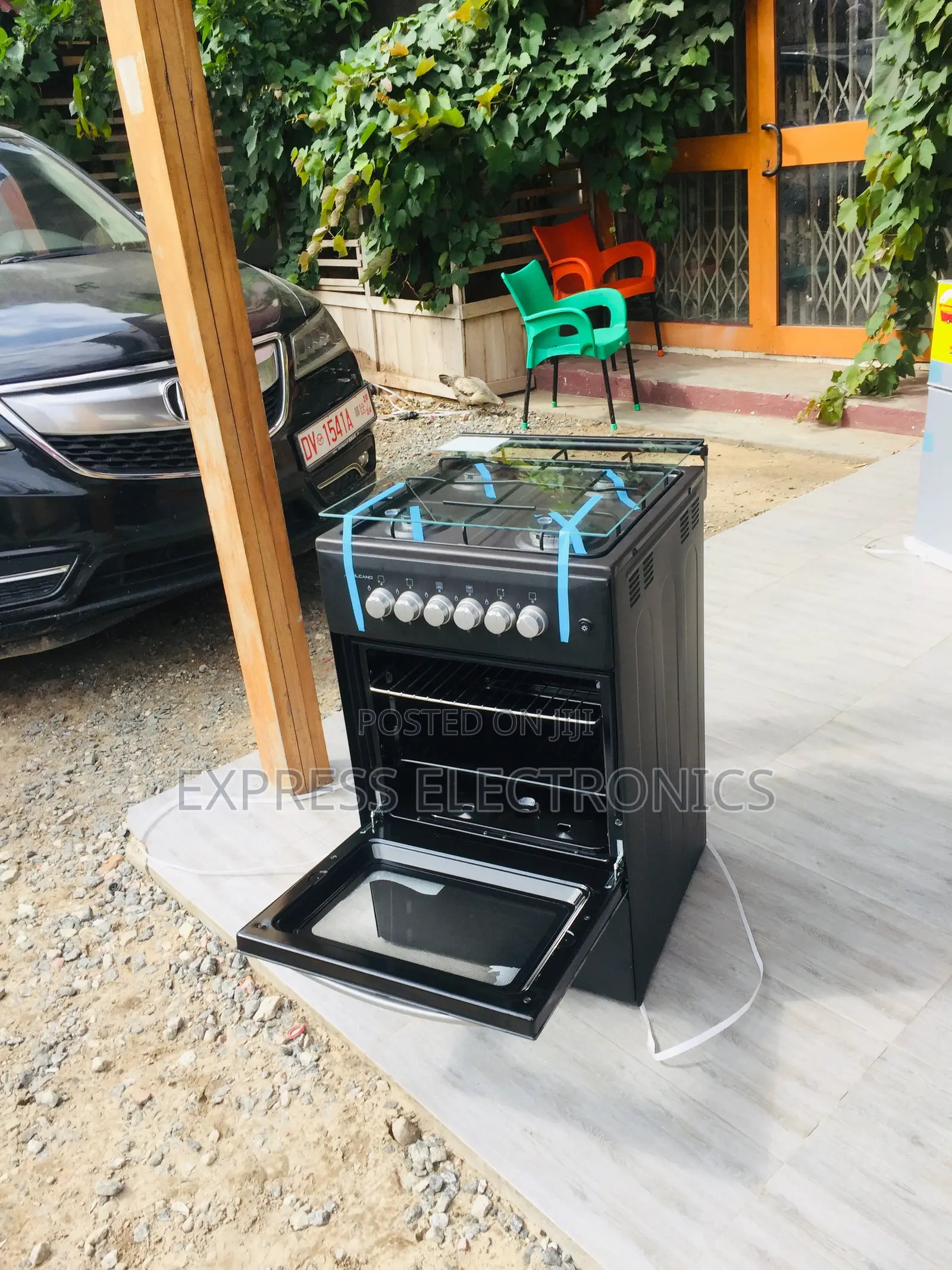 Available Now Gas Stove 4burner 50/50 Volcano Black