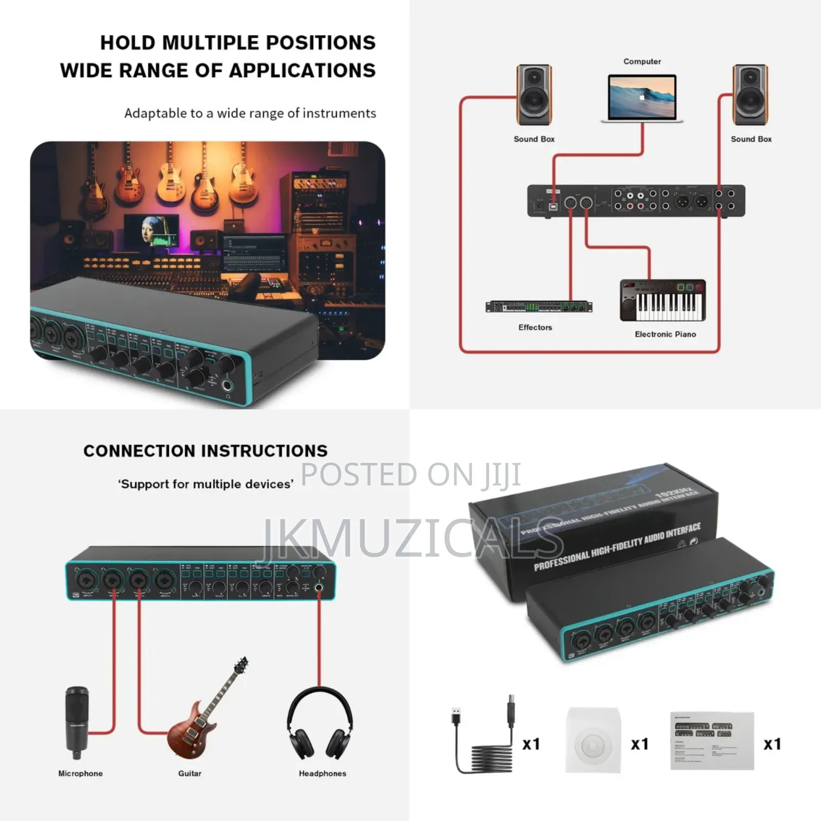 Audio Interface 4×4_ Sound Card for Recording Studio