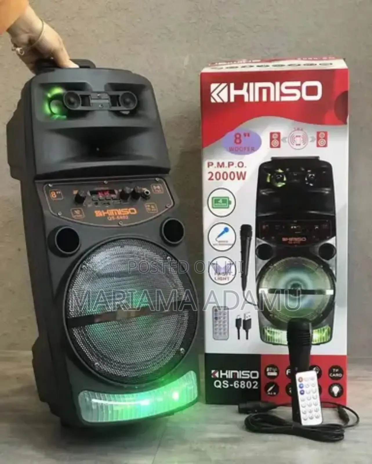 8" Woofer Fm Bluetooth Speaker With Mic