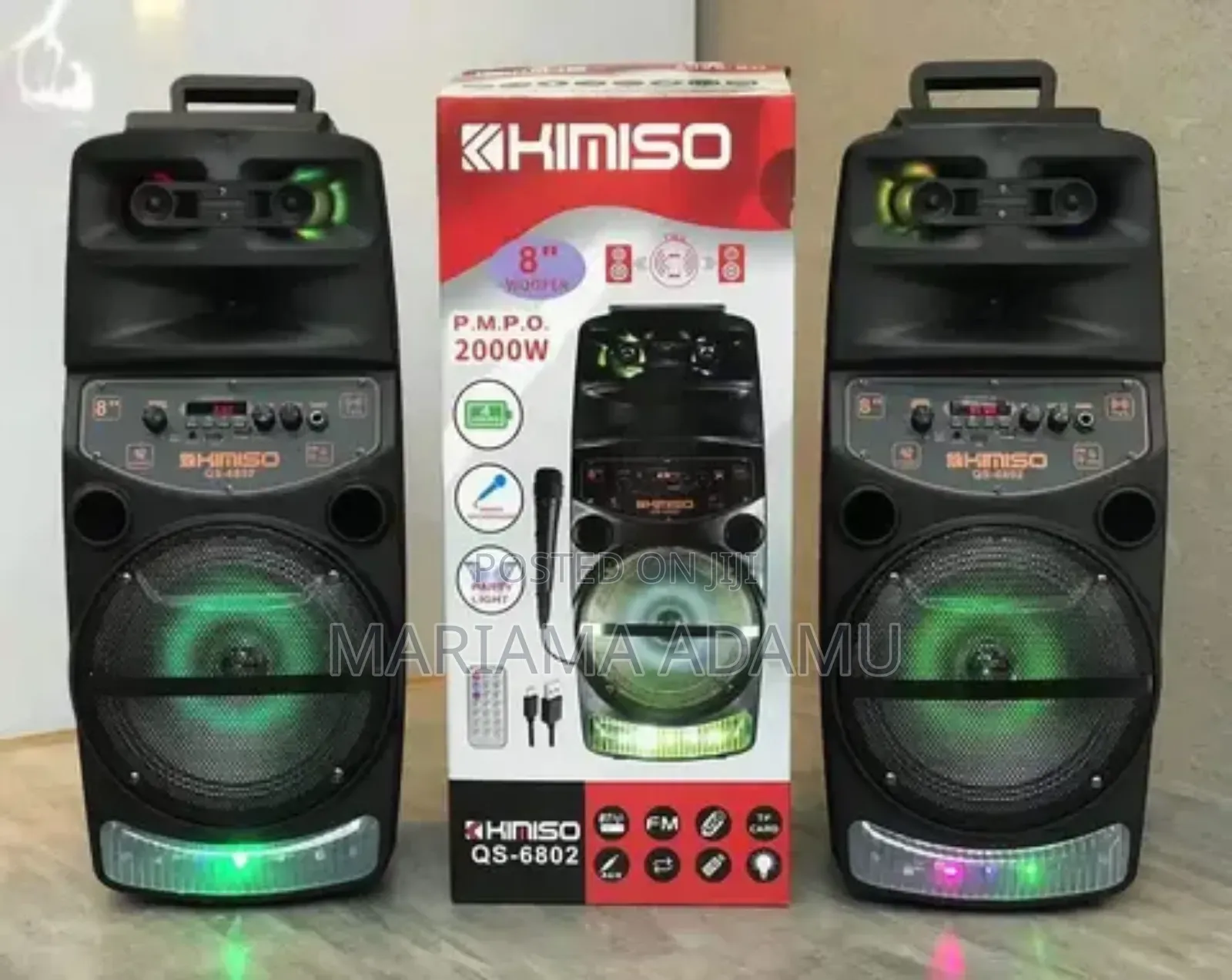 8" Woofer Fm Bluetooth Speaker With Mic