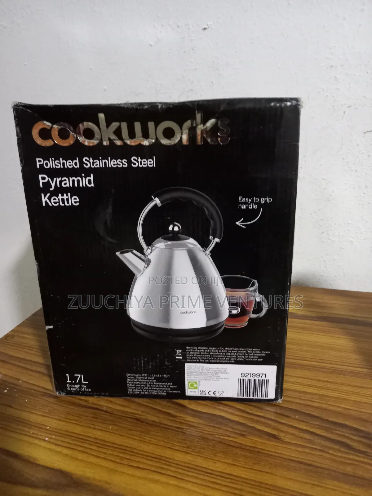 Cookworks 1.7.L Stainless Steel Kettle From Uk 