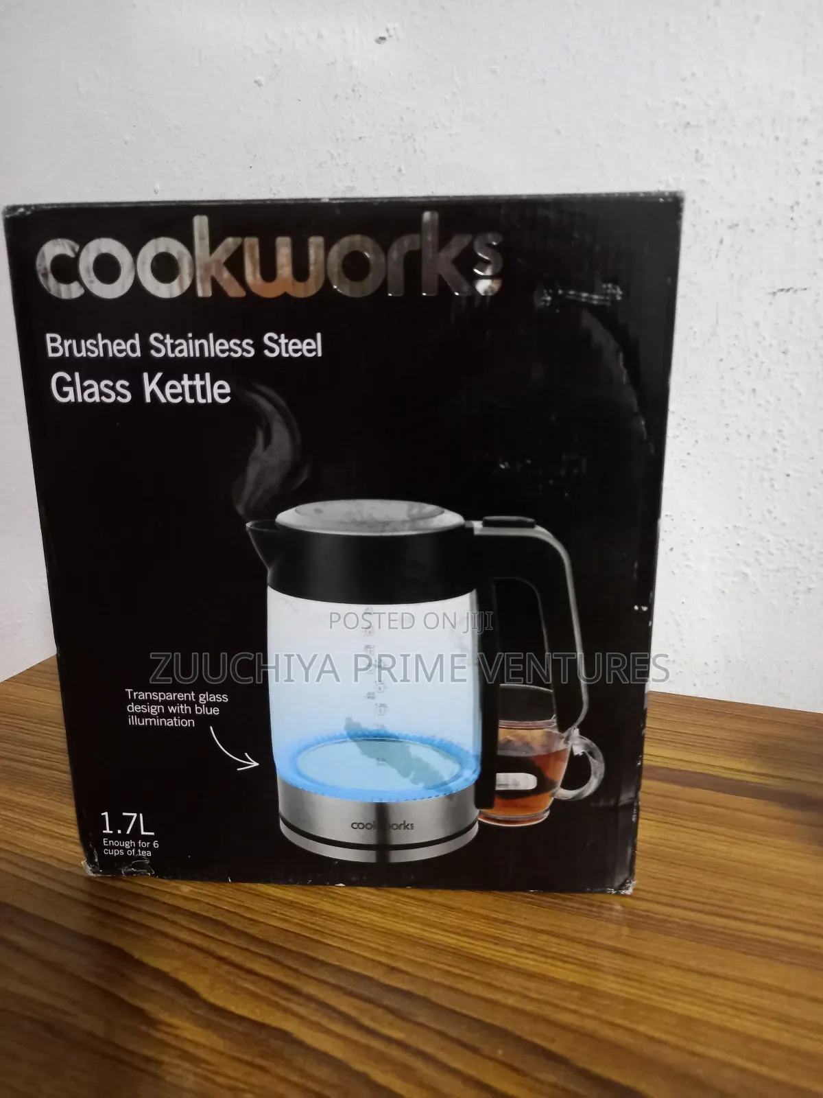 Cookworks 1.7.L Glass Kettle From Uk