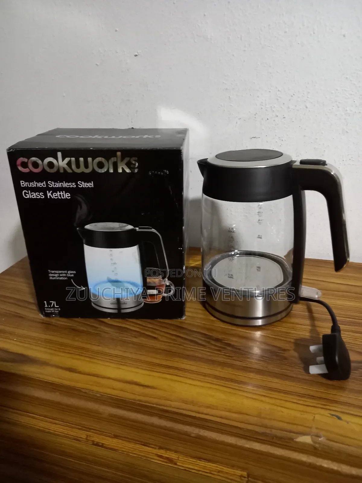 Cookworks 1.7.L Glass Kettle From Uk