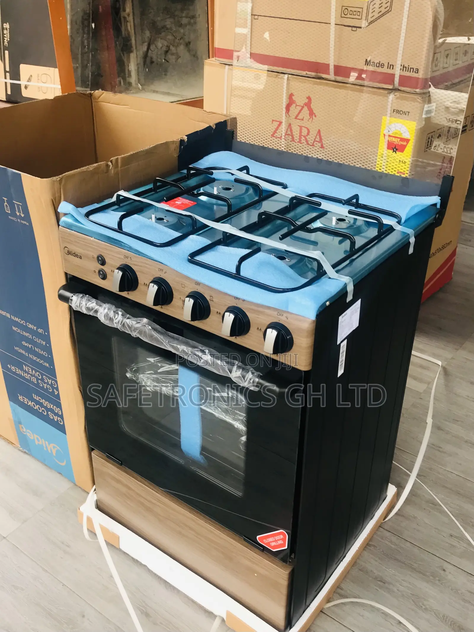 BMG6060-WD) 4 Gas Wooden Burner Oven/Grill 60by60 