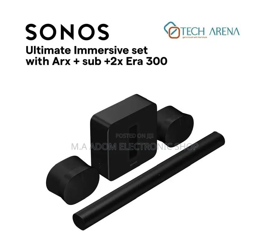 Sonos Ultimate Immersive Set With Arx + Sub +2x Era 300