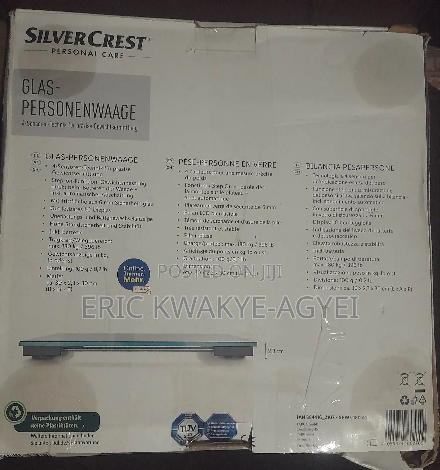 Silver Crest Personal Care Body Scale