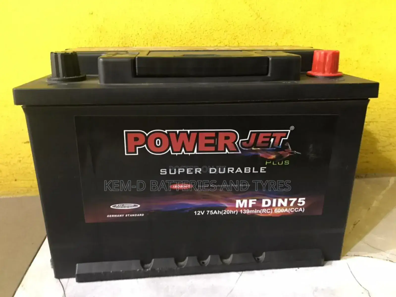 15 Plates Powerjet Battery - 75ah 12V - Free Delivery