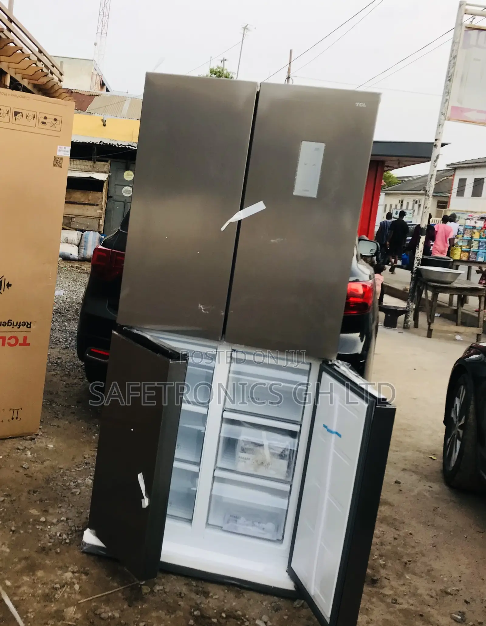 Quality TCL Side by Side P609fl Gray New Fridge 