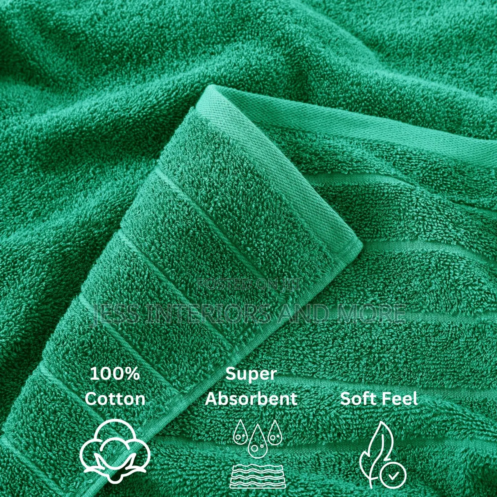 Casa Platino Green Bath Towel Set of 8