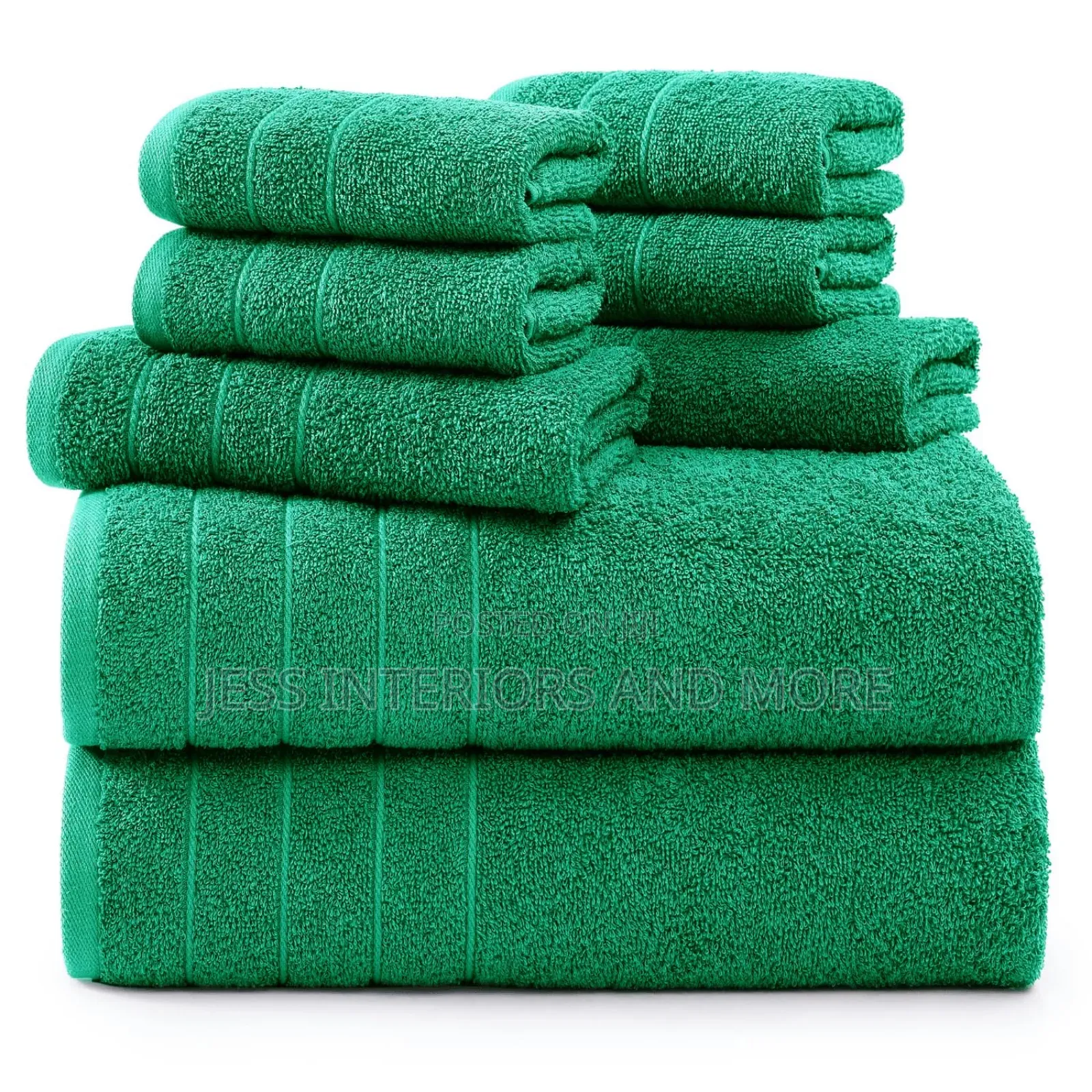 Casa Platino Green Bath Towel Set of 8