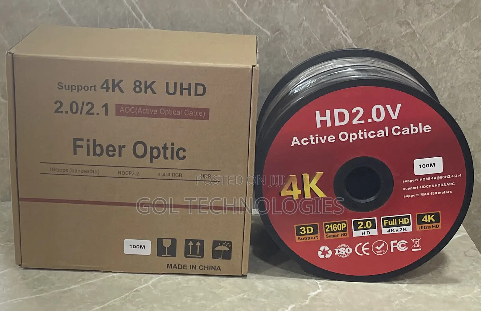 100M HDMI Cable Support Uhd Active Fiber HDMI Cable