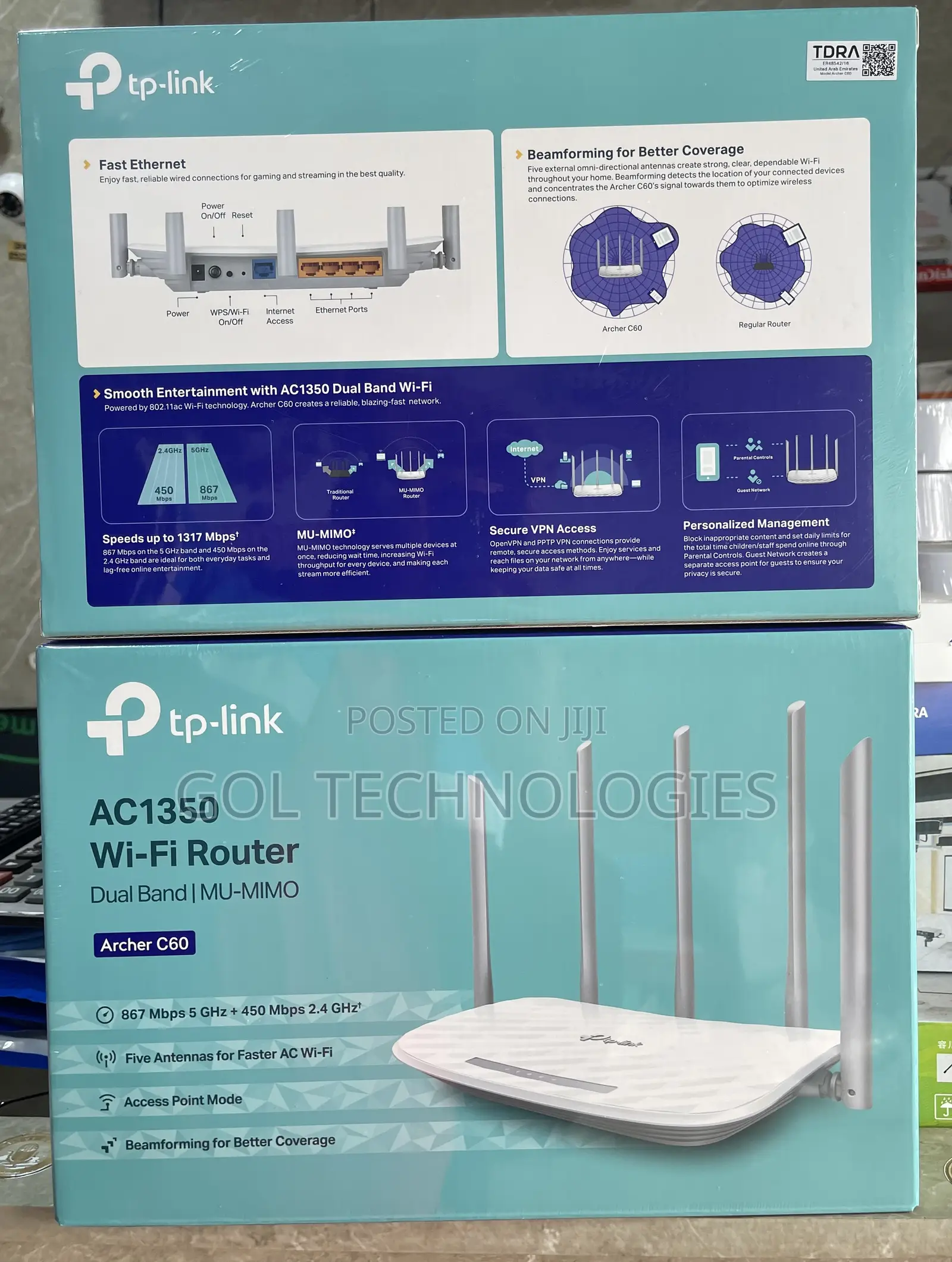 Tp-Link Wireless Dual Band Multi Function Router Archer C60