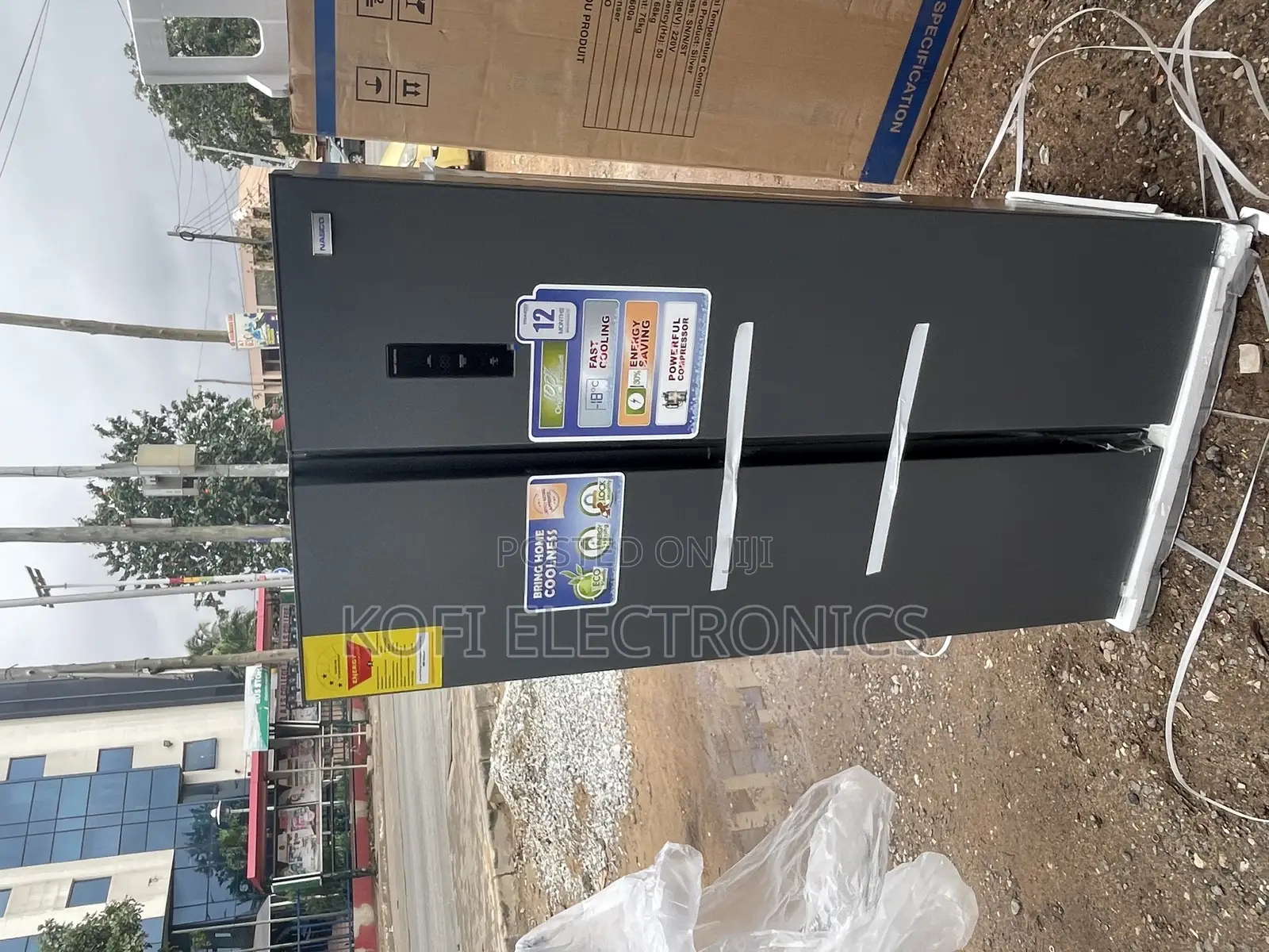 Nasco 400ltr Side by Side Refrigerator Metalic Silver
