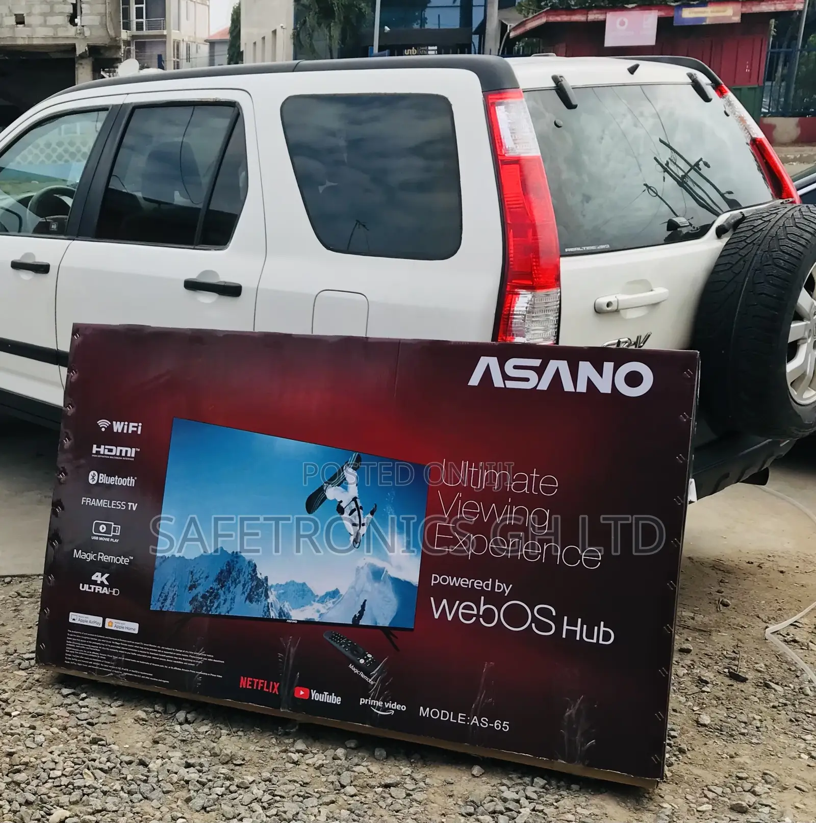 Led Smart UHD Asano Black 65 Inch Crystal Tv 