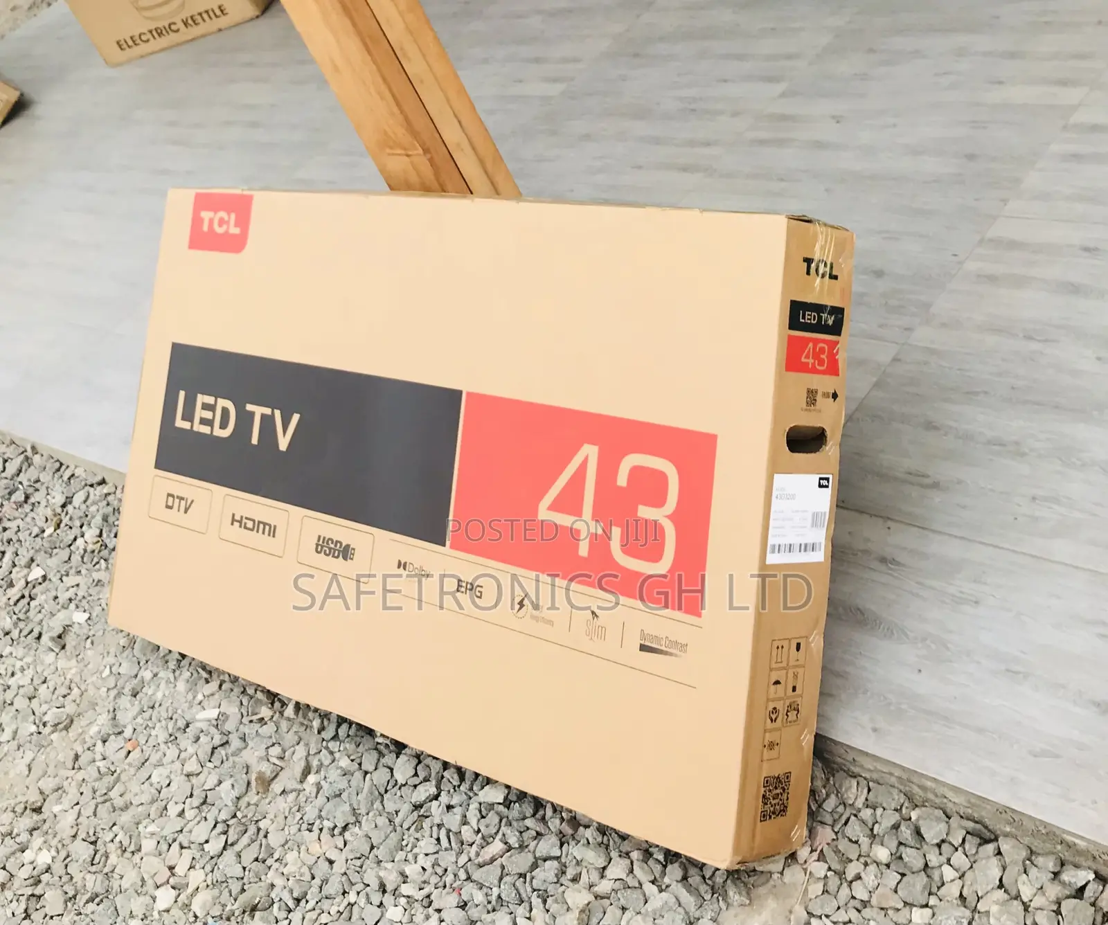 43 Inch Digital Satellite TCL D3200 Black Led Tv 
