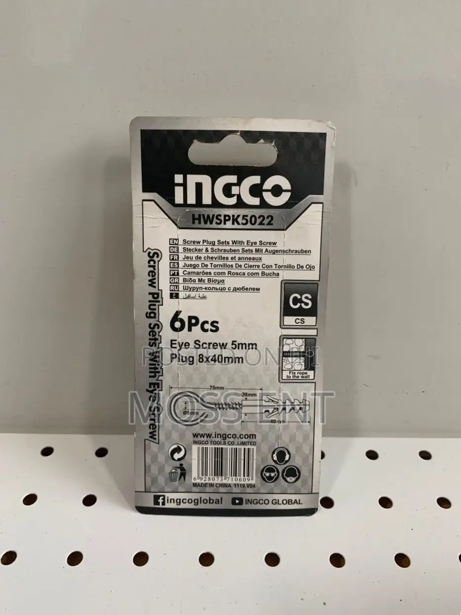Screw Plug Sets With Eye Screw 5x75mm - Hwspk5022