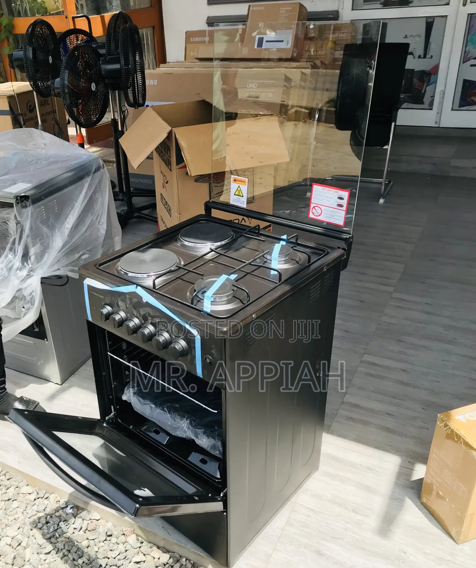 Quality Volcano 50x50 2 Electric Pan + 2 Gas Cooker(Black)