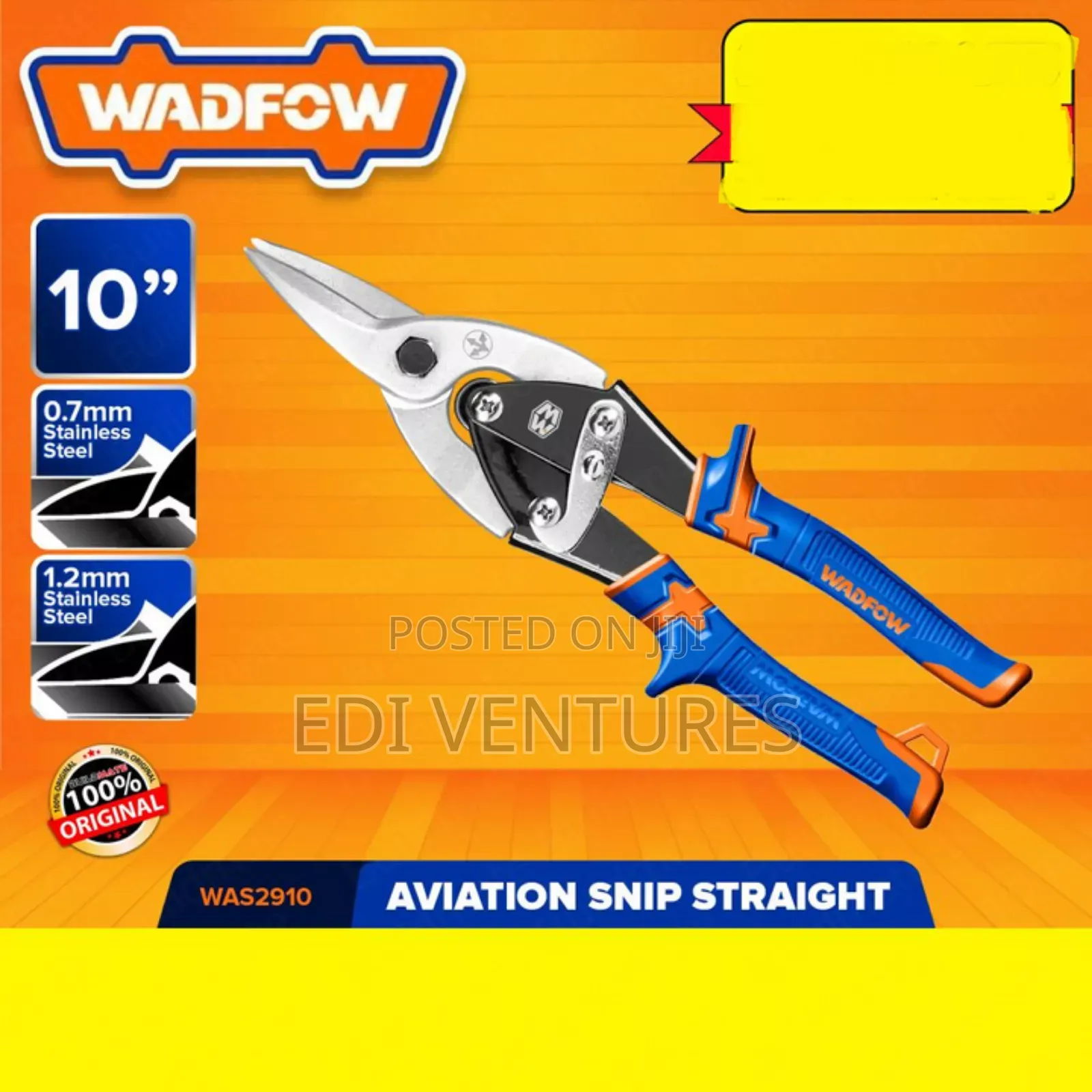 Wadfow 10" Aviation Snip (Straight)