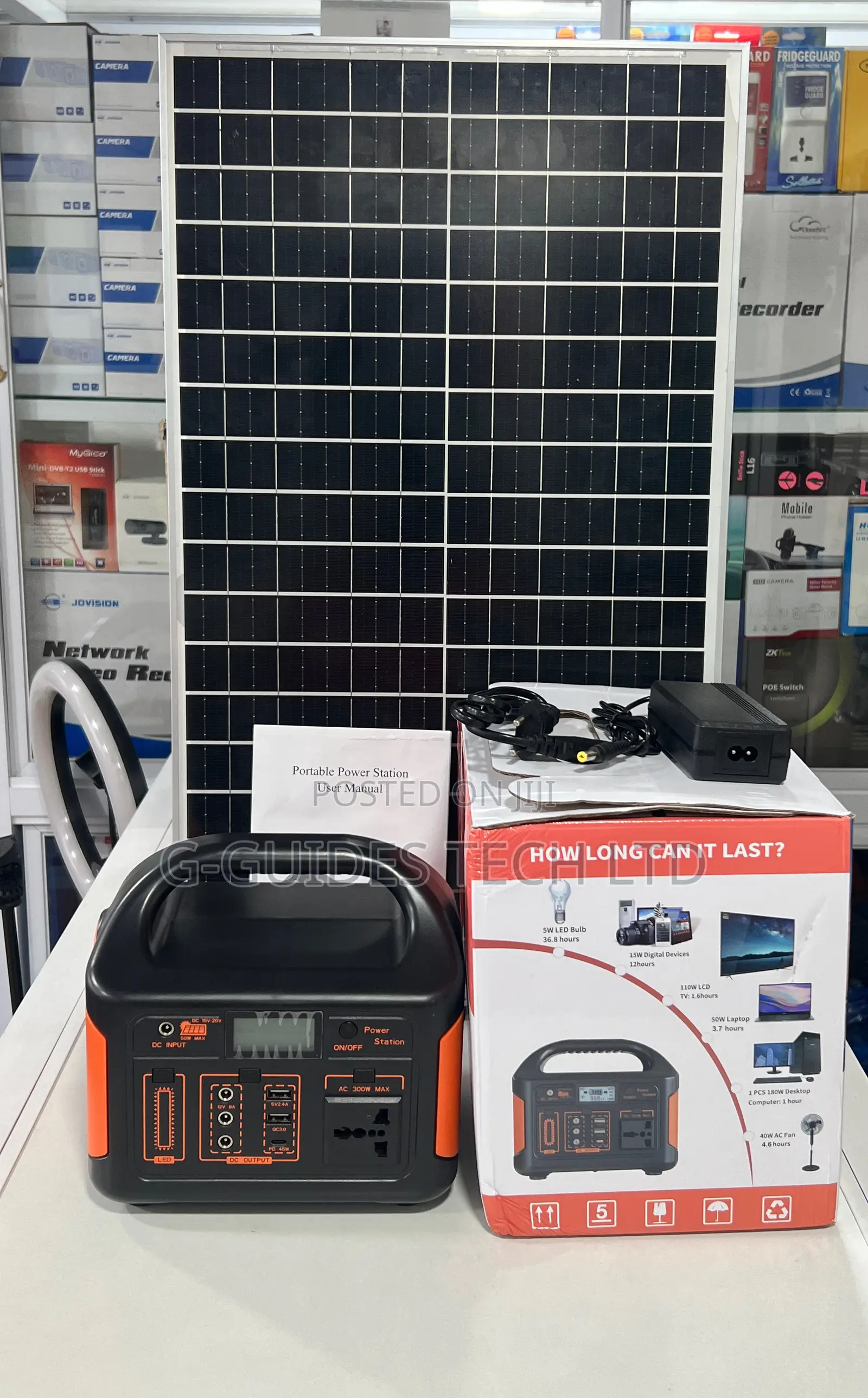 300w Multi-Function Portable Power Station With Solar Panel
